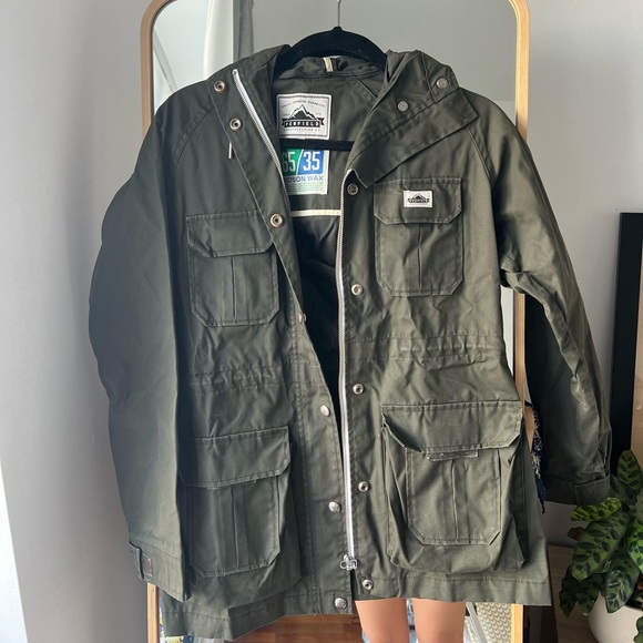 Waxed canvas olive penfield jacket - Picture 2 of 3
